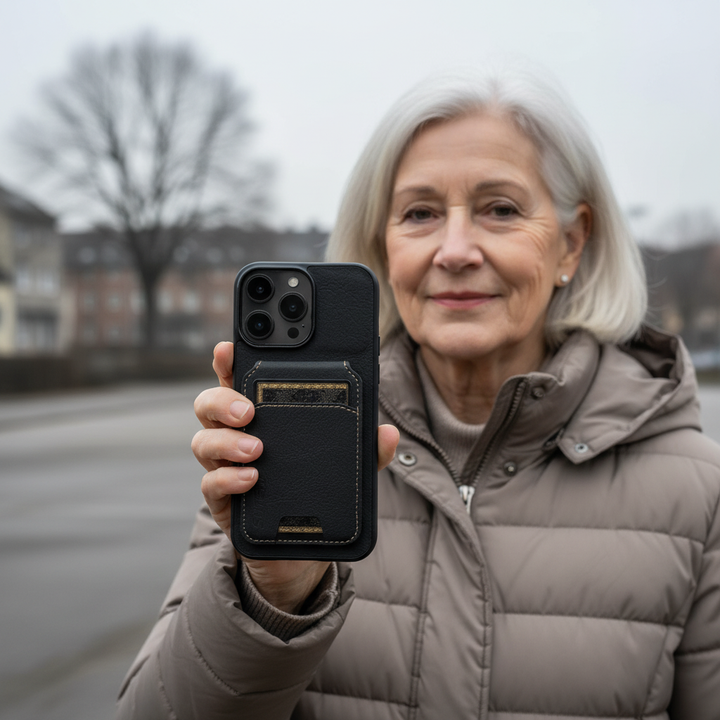 Adrian kryt na telefon s koženým vzhledem