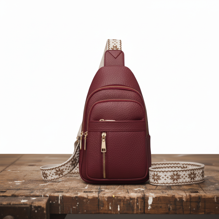 Kaštanová hrudní taška