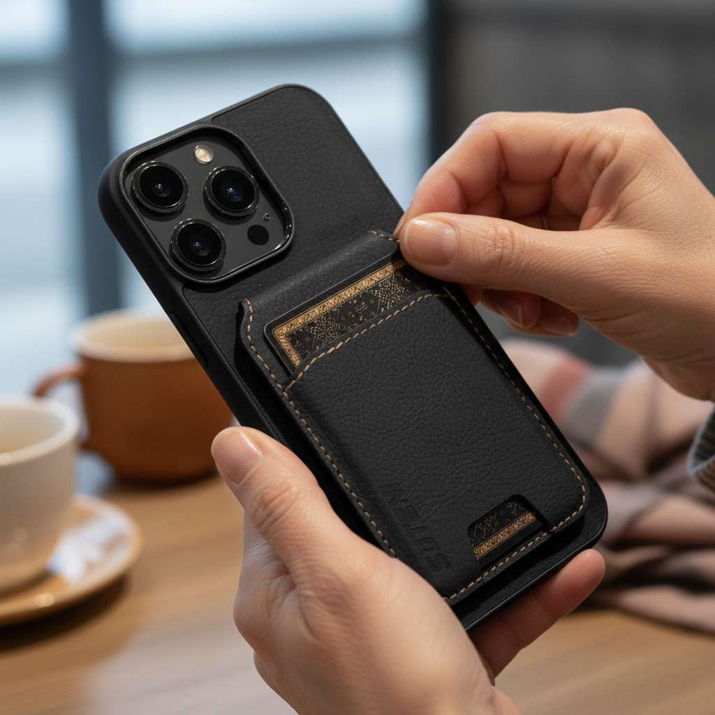 Adrian kryt na telefon s koženým vzhledem