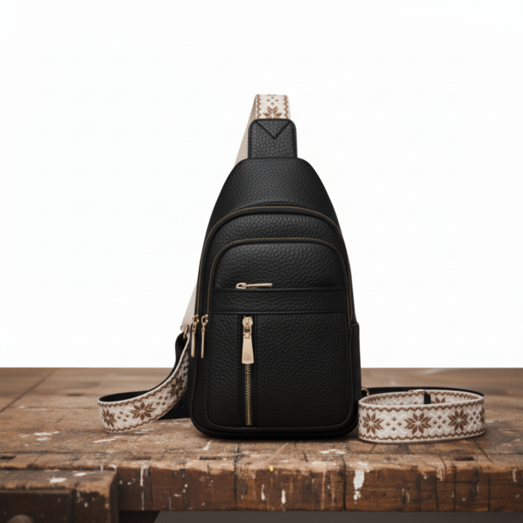 Kaštanová hrudní taška