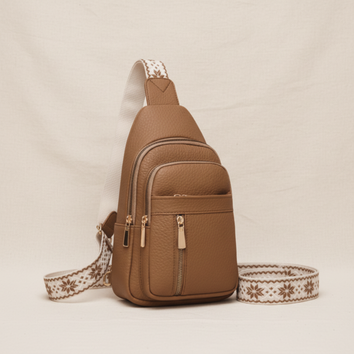 Kaštanová hrudní taška