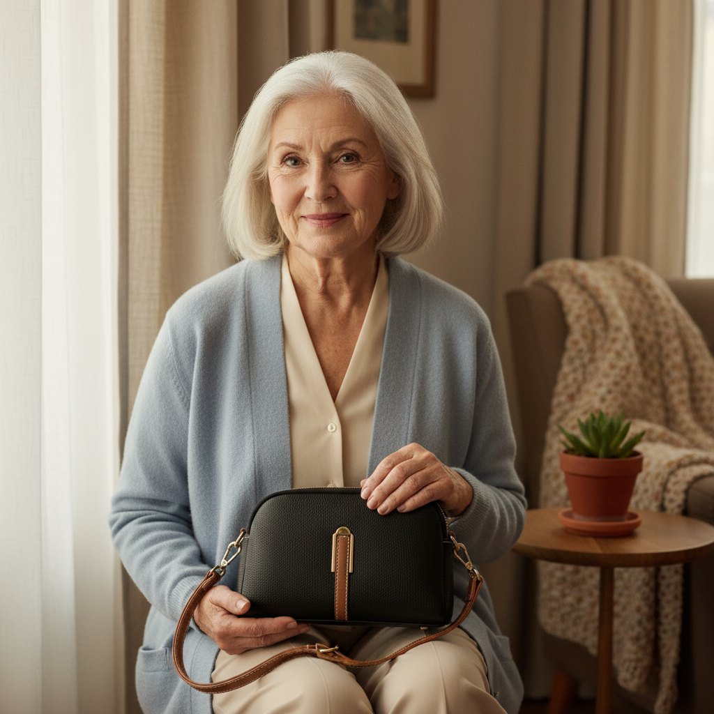 Mila kožená kabelka na rameno