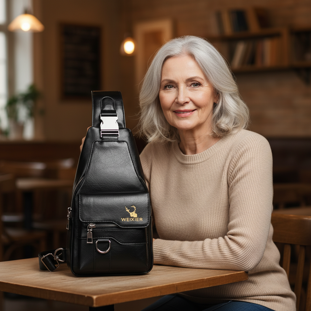 Noah kožená kapsa na hrudi