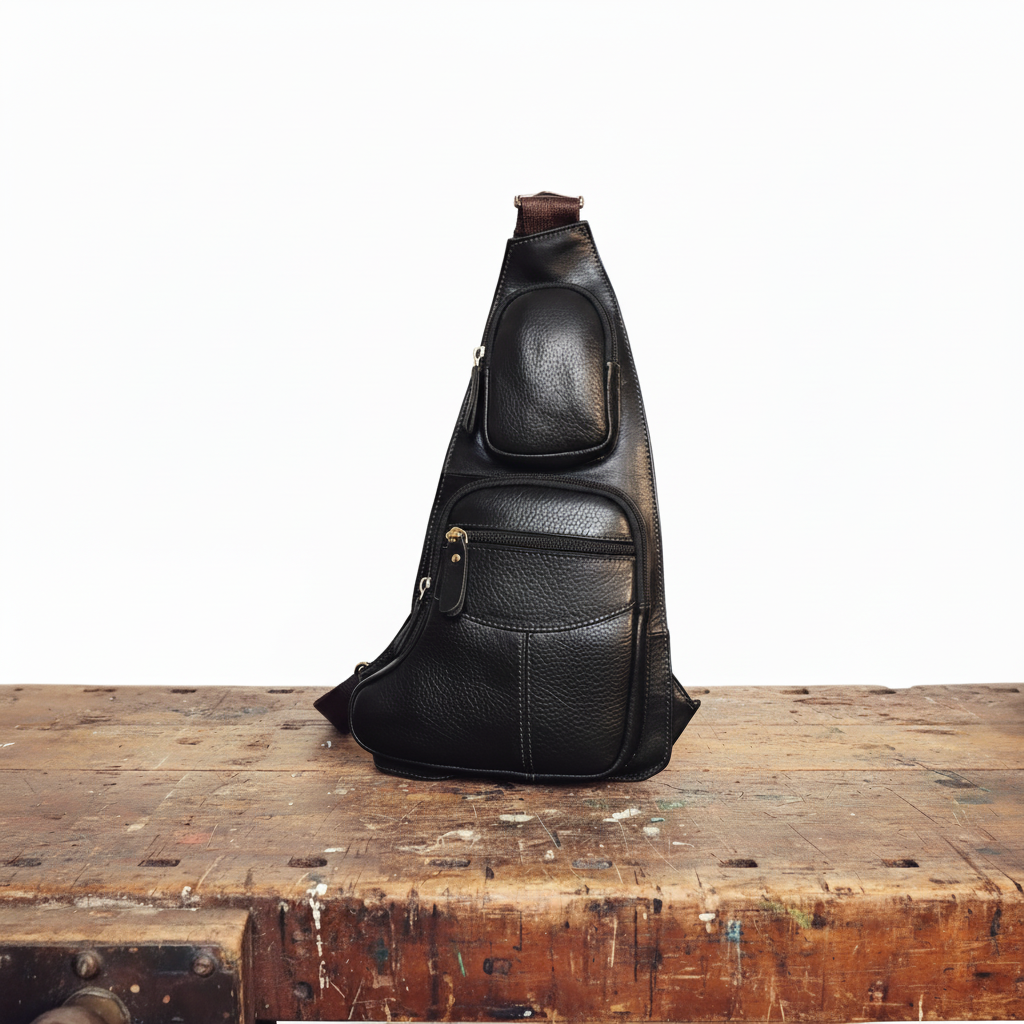 Beckett kožená hrudní taška